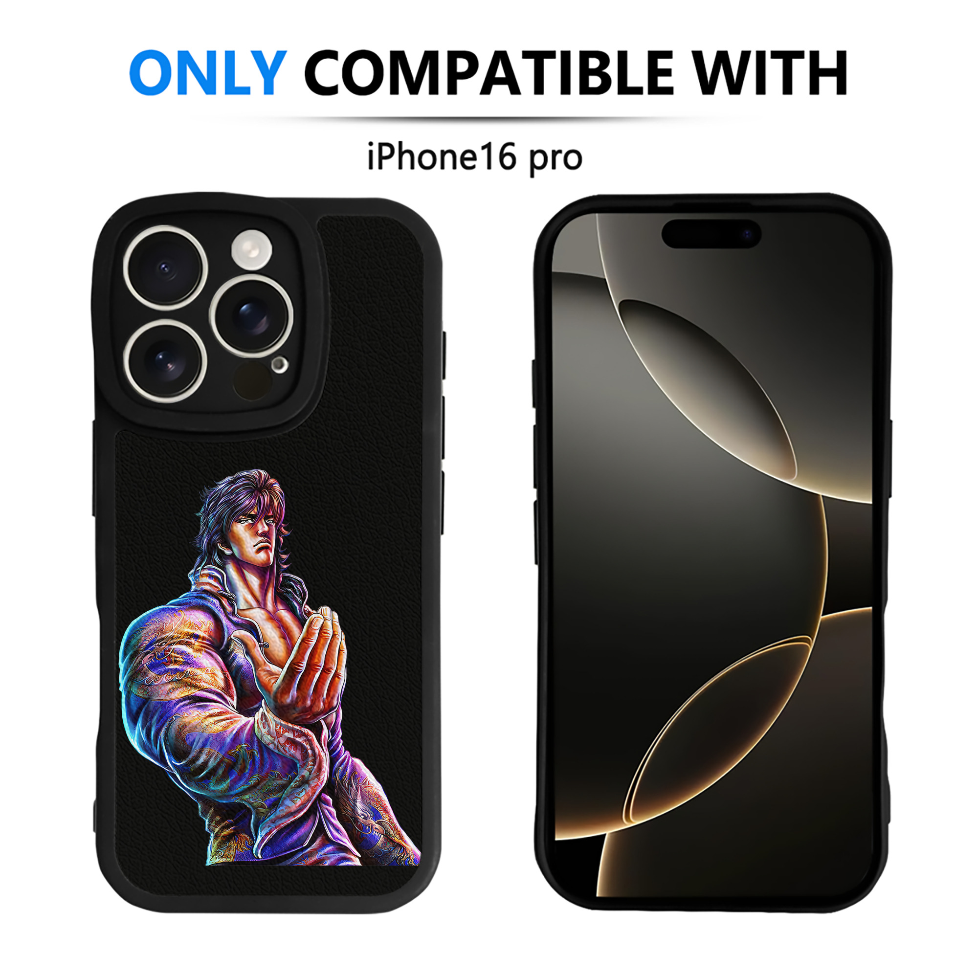 （画像用） 北斗の拳 Fist of the North Star 【iPhone 16シリーズ対応】シリコンスマホケース（レザー調） 材質：シリコン